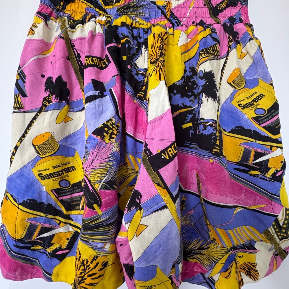 Palm Angels Pink and Yellow Graphic Blouse and Shorts set, size L, made in Italy - Picture 13 of 16